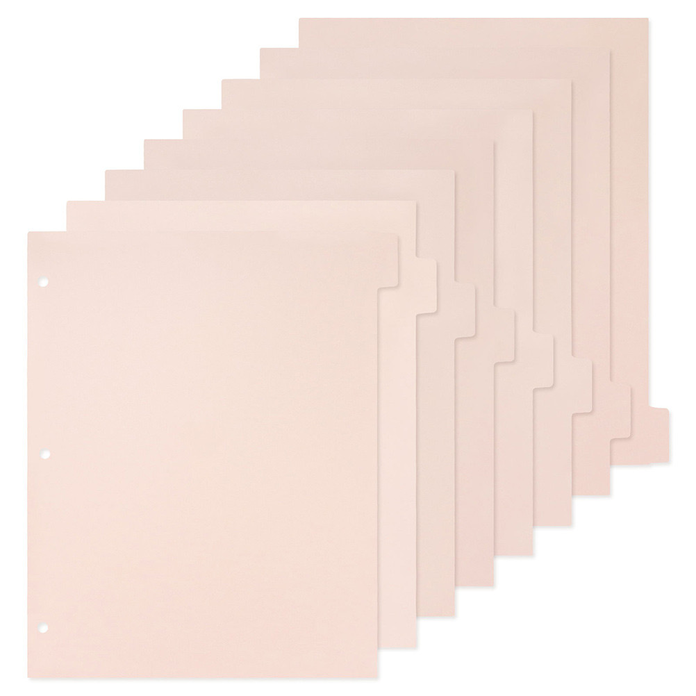

8 Sheets Binder Dividers Page Dividers Office Binder Pages Binder A4 Size Binder Dividers Index Page Notebook Page Divider