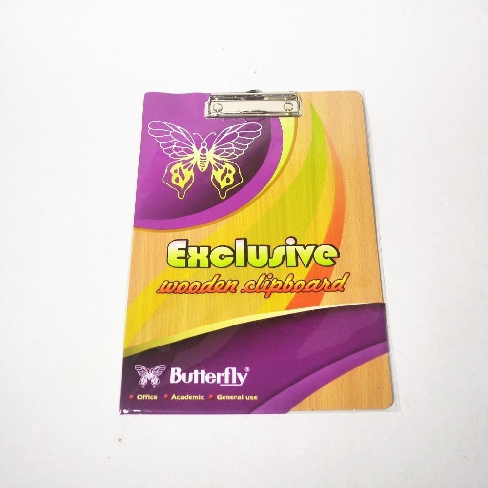

Papan Alas Ujian / Papan Dada Kayu Coklat - Butterfly