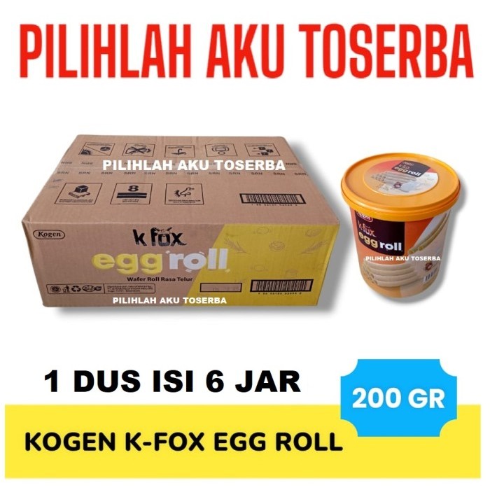 

Kogen K-FOX EGG ROLL kemasan JAR / EMBER - ( HARGA 1 DUS )