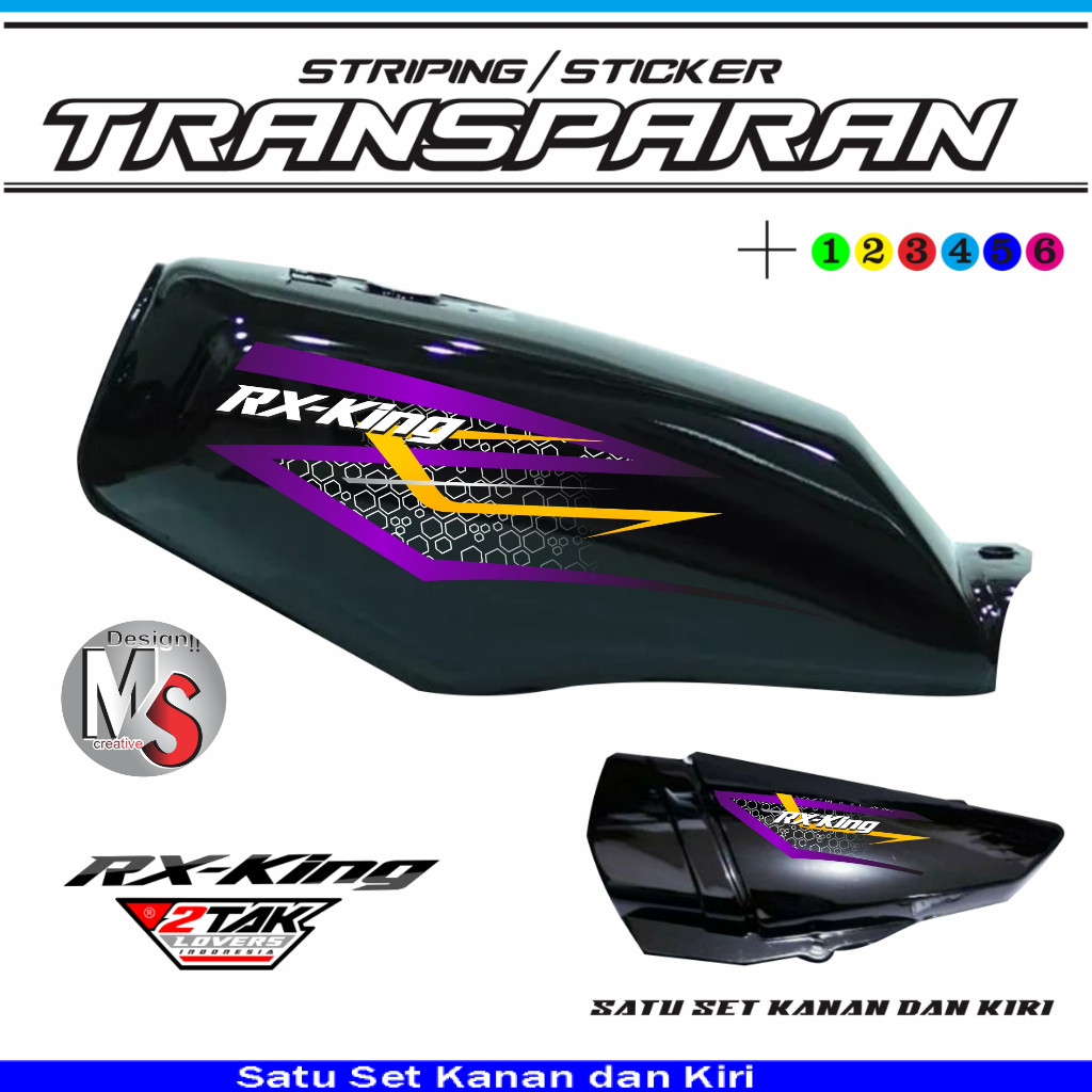 VARIASI stripping sticker rx king variasi transparan hologram aksesoris custome hitam original rx-k-