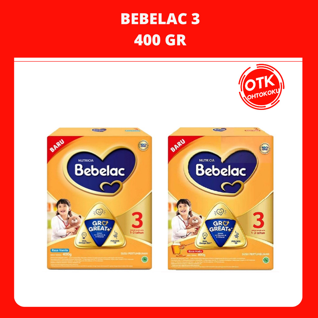 

Bebelac 3 Susu Pertumbuhan Bubuk Usia 1-3 Tahun 400 gr