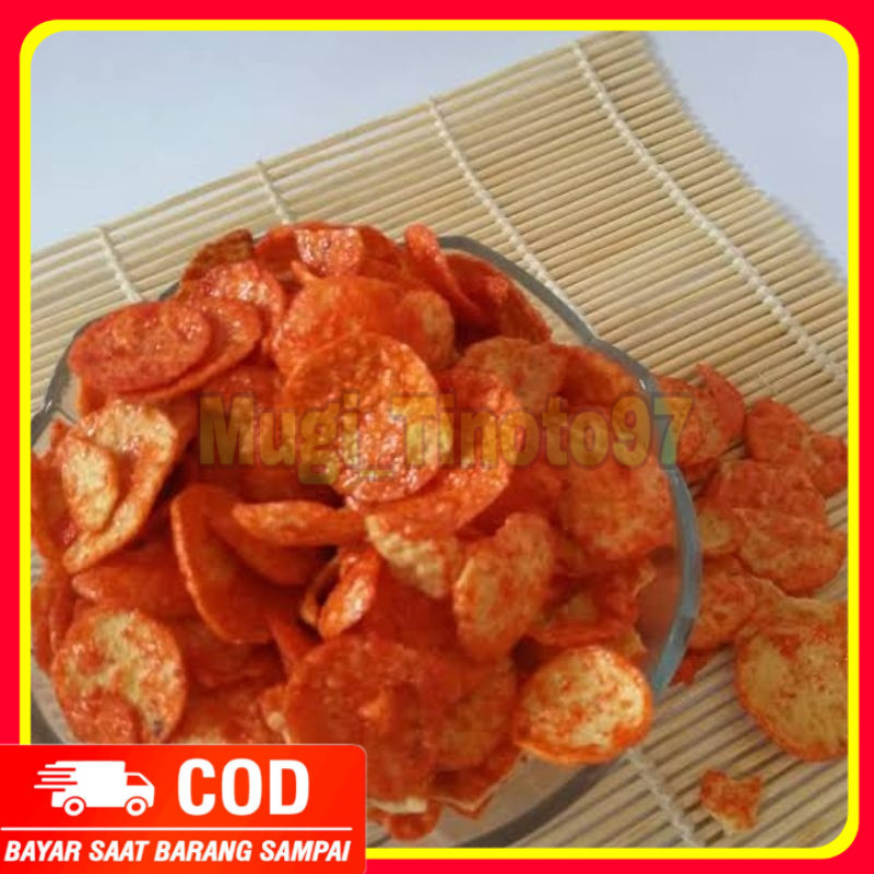 

1 Kg Opak Medan Pedas Manis Keripik Opak Singkong Mini Snack Camilan Cemilan Viral