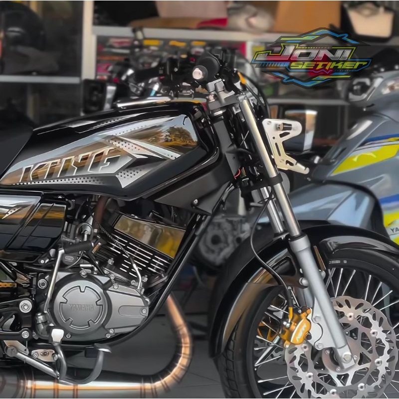 STIKER STRIPING ORI YAMAHA RX KING HITAM 2008 STIKER RX KING 2008 HITAM ORI LIST BODY RX KING HITAM 