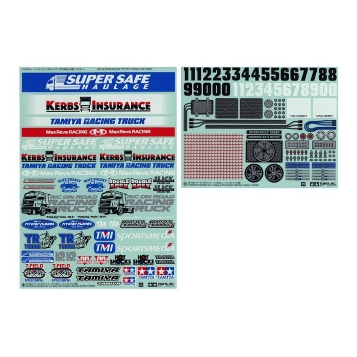 54844 Tamiya RC Marking Stickers for 1/14 RC On-Road Truck