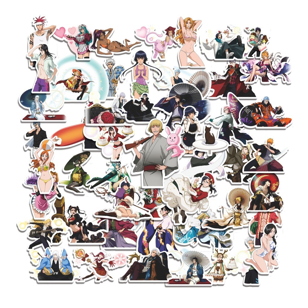 

COD 50 Pcs Stiker Festive Bleach Art Lucu Anti Air Untuk Dekorasi Notebook Sepeda Skateboard Handphone DIY