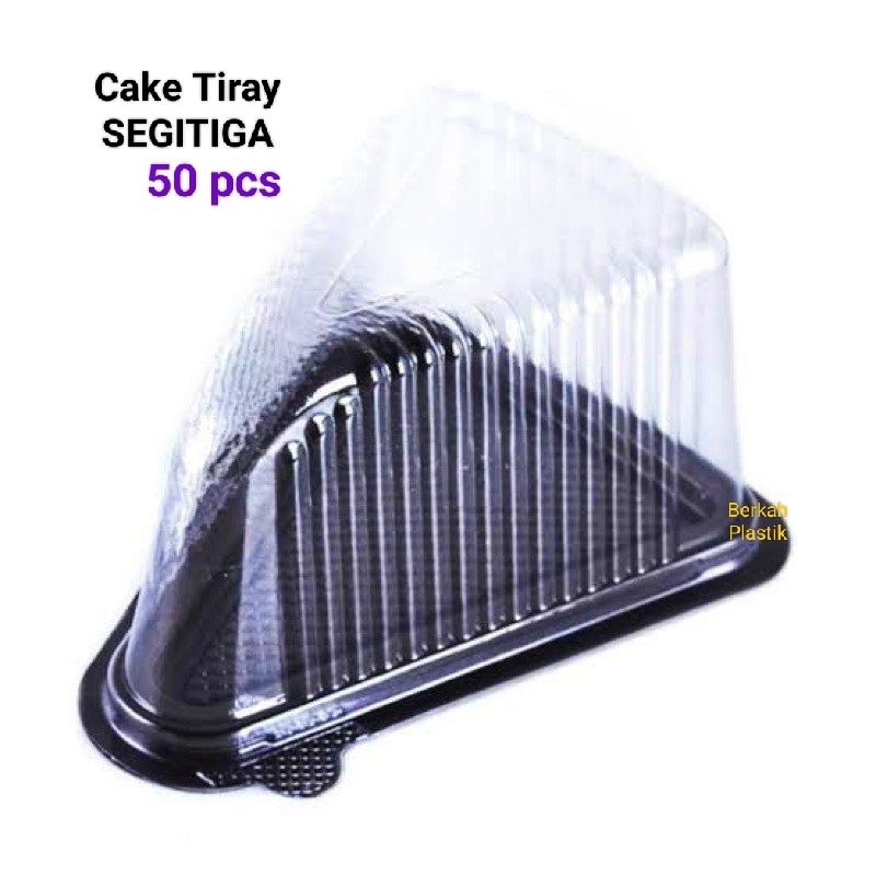 Mika Cake Tiray Segitiga Mika Cake Segitiga Coklat Slice 50 pcs