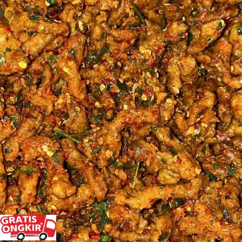 

Usus krispi Pedas Daun Jeruk 500 Gram