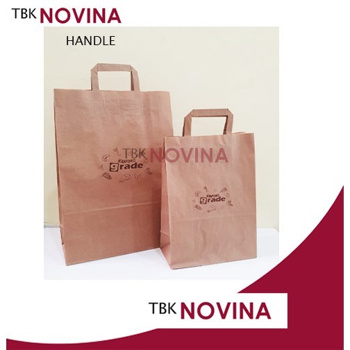 

PAPER BAG COKLAT / TAS KANTONG KERTAS / GROCERY BAG PRINTING GRADE