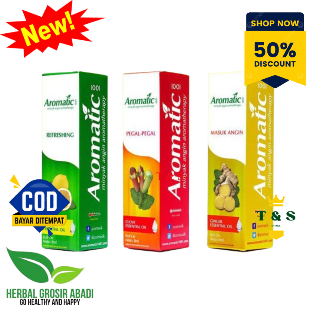 AROMATIC 1001 | Minyak Angin Aromatheraphy | Roll-On 8ml ORIGINAL