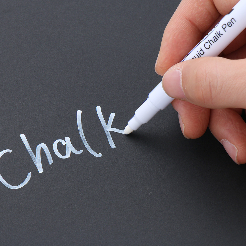 

1PC White Liquid Chalk Pen Glass Windows Chalkboard Black Board Marker Erasable Environmental Writing Drawing Tools