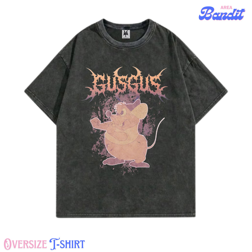 Bandit Area "kaos dinsey Cinderella gusgus" Oversized T-shirt washing washed