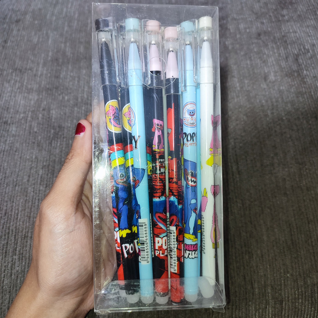 

12pcs ( 1lusin ) pulpen hapus / magic pulpen bisa di hapus / pulpen sekolah anak / bolpoin hapus bisa di hapus / pulpen hitam karakter KD - PEN8899 BZ