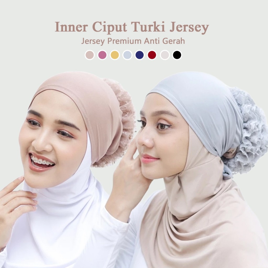 Inner Ciput Turki JERSEY Premium Daleman Hijab Kerudung /  Ciput cepol premium / daleman kerudung / 