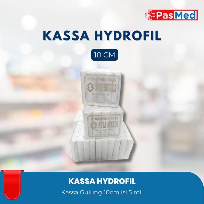 KASSA GULUNG 10CM ISI 5 ROLL / KASSA HYDROFIL 10CM pack besar