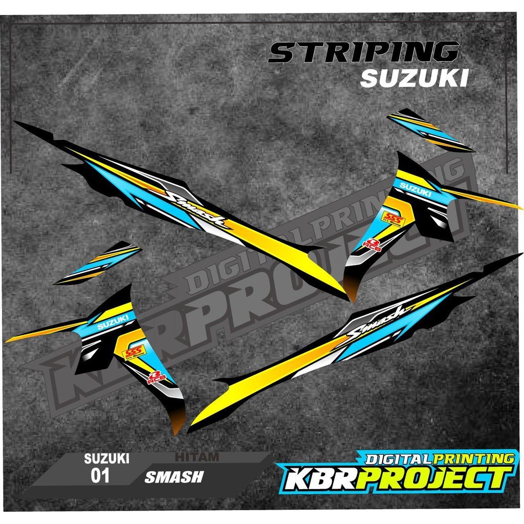 Striping List Motor Variasi Suzuki Smash Racing Striping Termurah Smash