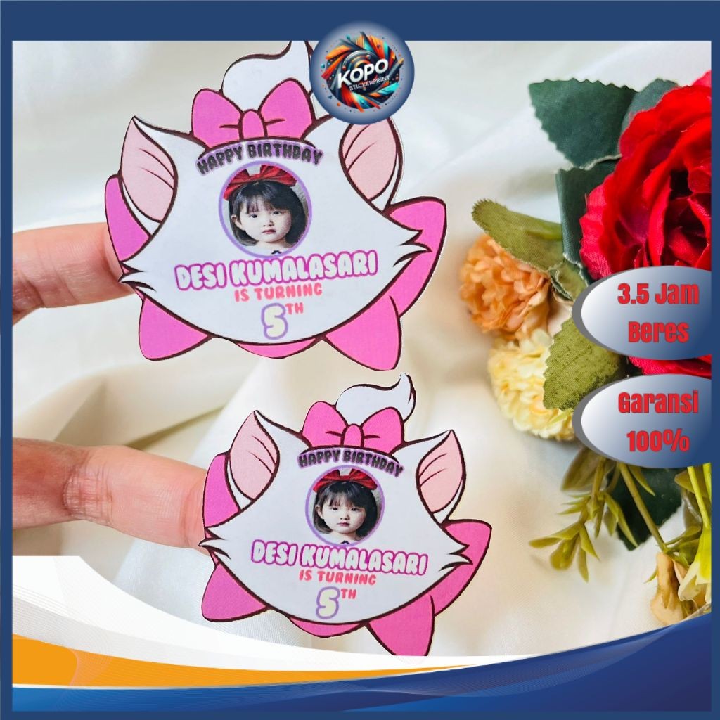 

KOPO 4-8 Sticker Karakter Ulang Tahun Anak Stiker Ultah Free Design Template Birthday Chromo