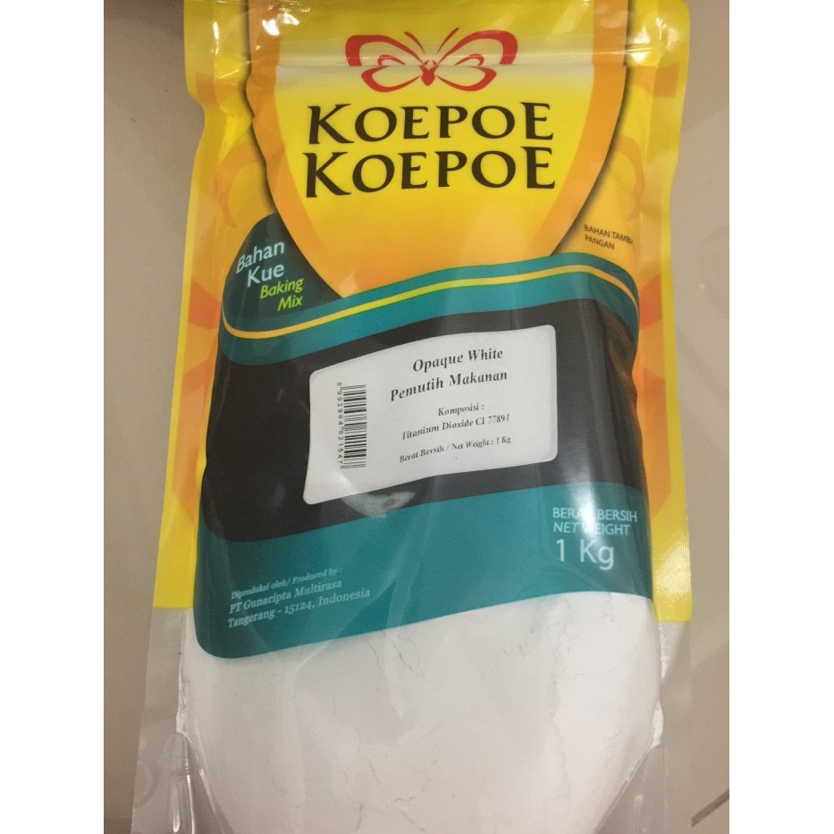 

Pewarna Putih Koepoe Koepoe Opaque White Pemutih Makanan 1 kg