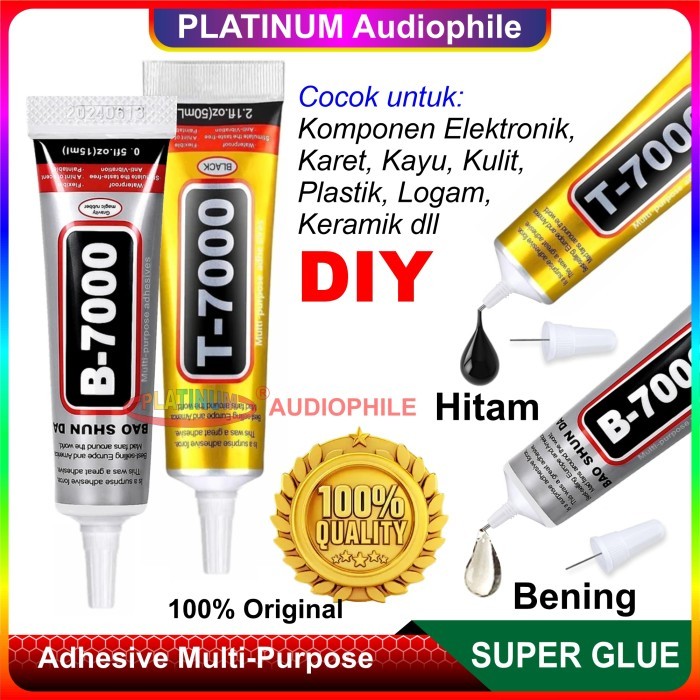 

DZS99 Lem Serbaguna Original Super Glue Adhesive Multi-Purpose Touch Screen B7000 T7000 15ml 50ml - Hitam 15ml