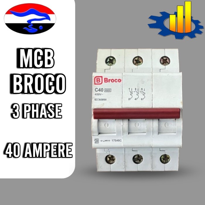 MCB BROCO 3 PHASE 17540C 40 AMPERE