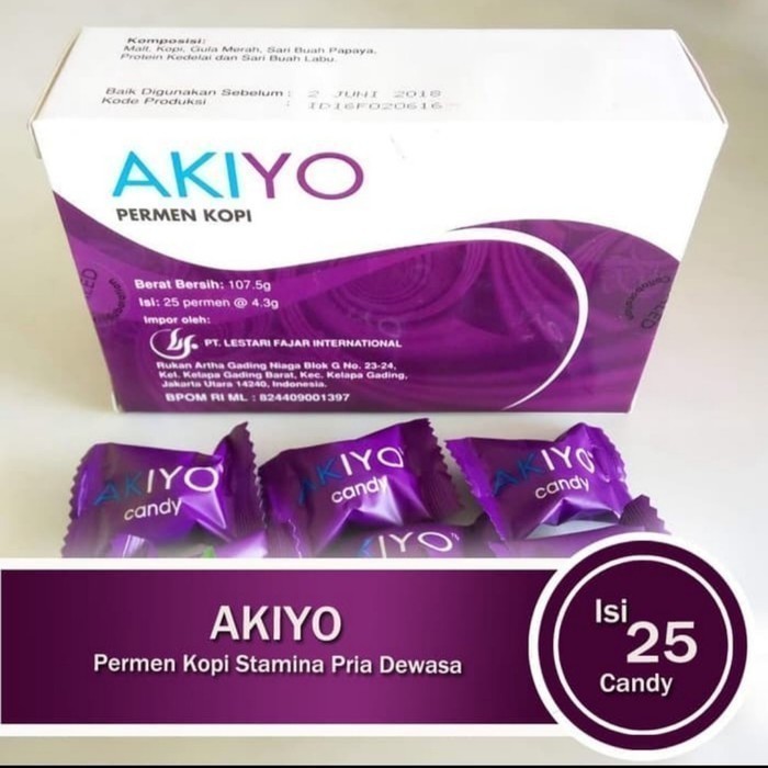 

PERMEN AKIYO 25 Pcs Original Asli .