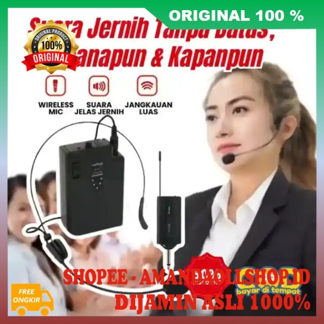 Mic Clip On Wireless Clip on Advance Mic 500 Mic Bando Wireless Mic Clip On Mikrofon Eksternal 100% 
