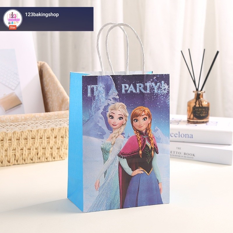 

Satuan - Paperbag motif Frozen Disney/ Tas gift kado ultah anak Elsa Anna frozen