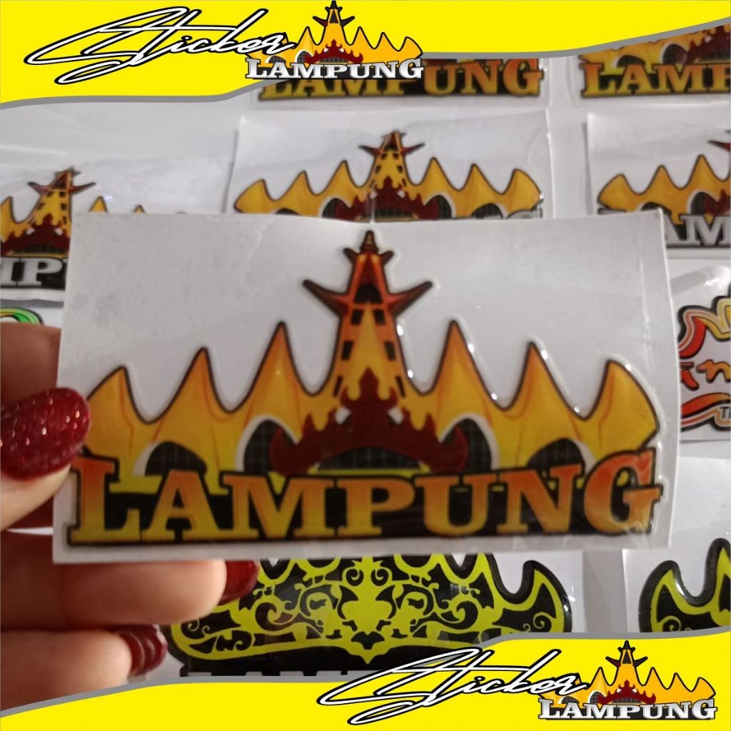 Stiker Emblem siger  lampung  stiker timbul siger lampung keren dan berkualitas