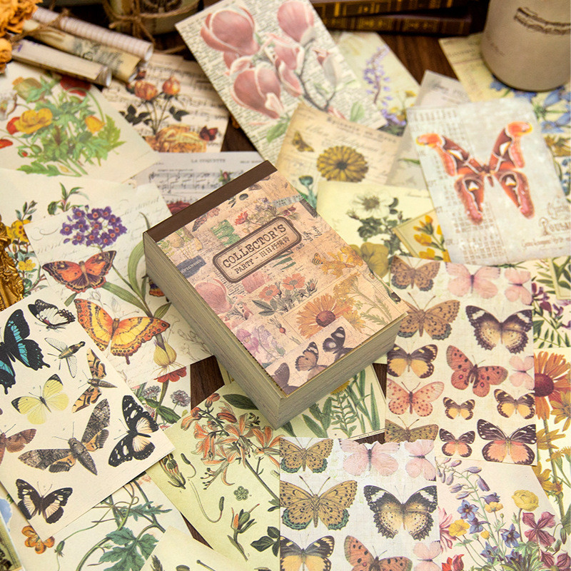 

Mr.Paper 360pcs Collectors' Party Series Material Paper Retro Tearable English Scrapbook Paper