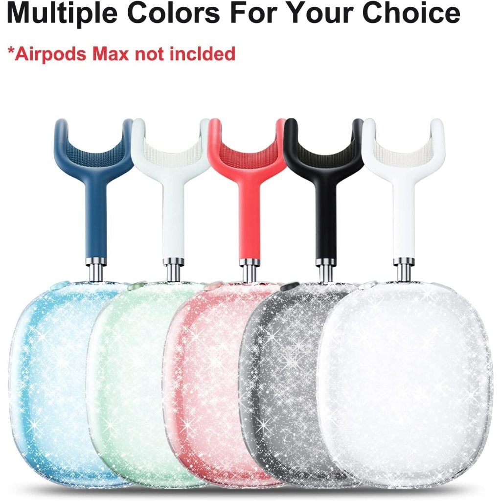 [LUCLELI X PRO7777] 2024 AirPods Max （USB C)Earphone Case Glitter Silicone TPU Case Scratch resistan