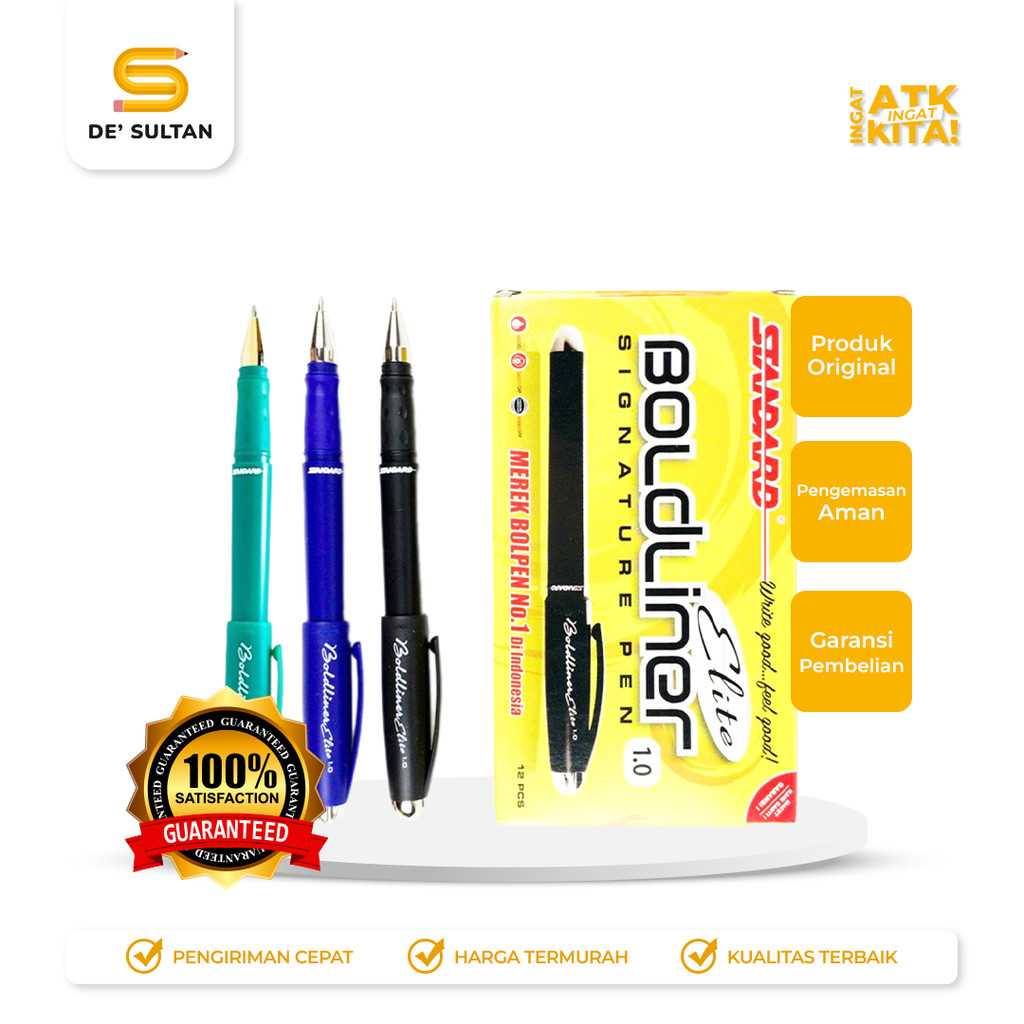 

STANDARD PULPEN BOLDLINER ELITE 1.0mm (1LSN/ 12PCS)