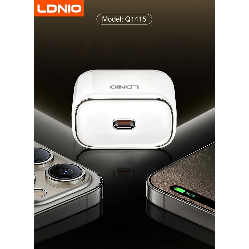 GROSIRUNIK99 LDNIO Q1415 - USB-C PD Super Fast Charger 45W - GaN Technology
