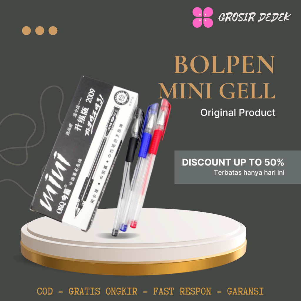 

Original Pulpen Pena Bolpen Gel Mini Mimi 0.5 mm MURAH IMPOR Sekolah