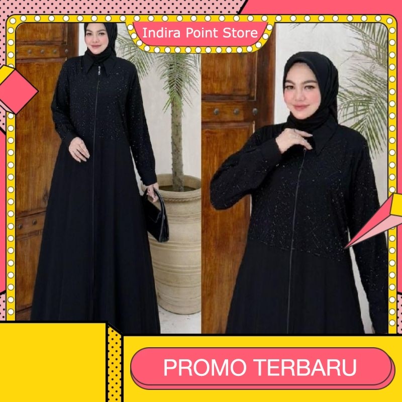 [MEGA FLASH] Shamira By Si.ne.sa / GAMIS ABAYA HITAM SINESA LD 110 LD 120 JUMBO