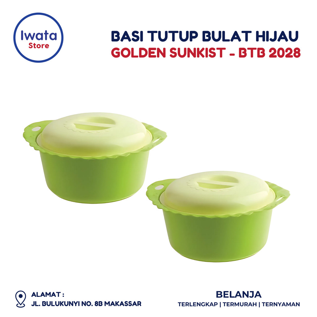BASI TUTUP BULAT HIJAU - GOLDEN SUNKIST