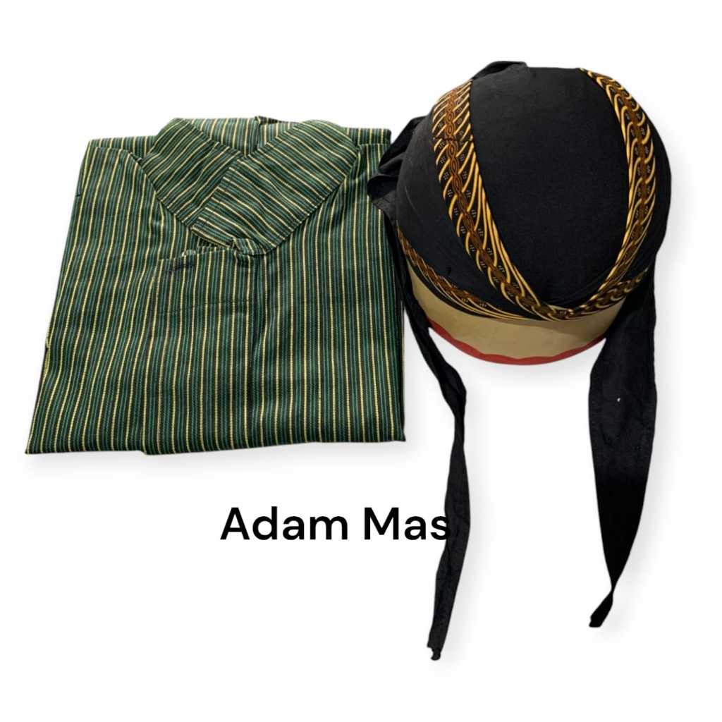 LURIK BAJU SURJAN LURIK JAWA BAJU LURIK ADAT JAWA SURJAN PRIA DAN BLANGKON JOGJA SURJAN LURIK DEWASA