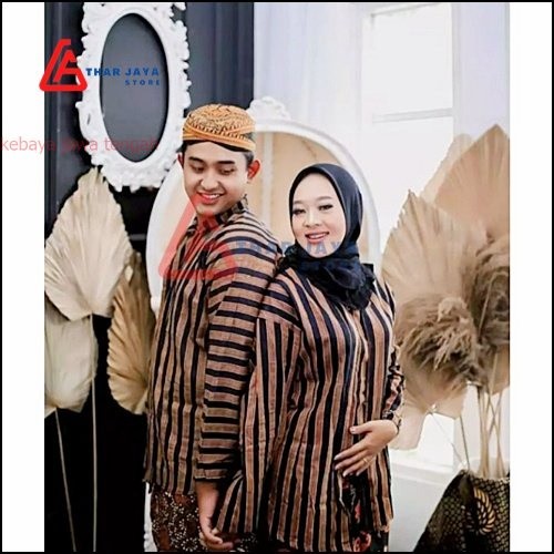 LURIK JAWA BAJU COUPLE SURJAN KEBAYA LURIK BIRU BAJU LURIK ADAT JAWA JOGJA SOLO KEBAYA LURIK SURJAN 
