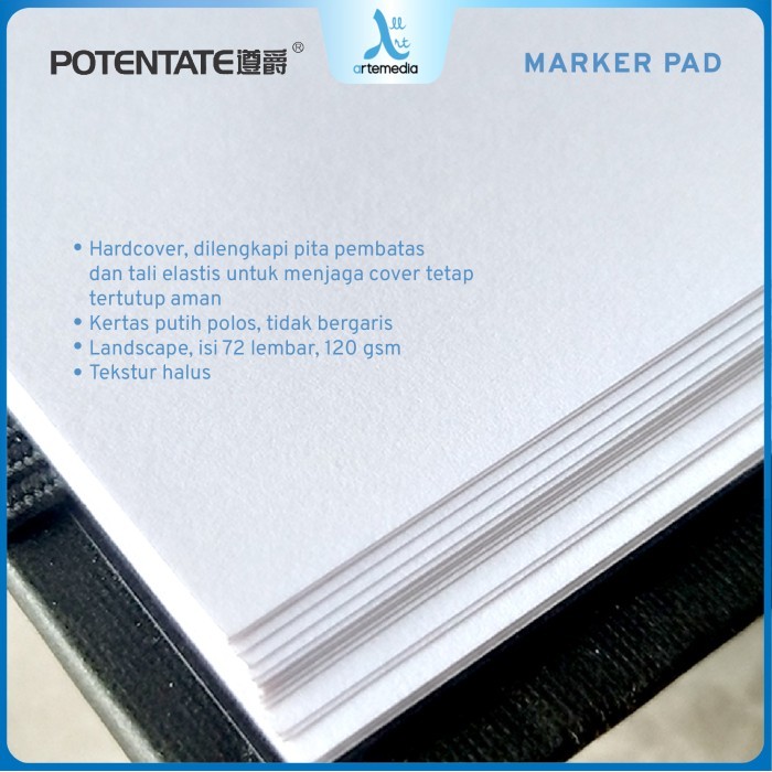 

Potentate Marker Paper Sketchbook Hard Cover Buku Sketsa - 14 x 21 cm