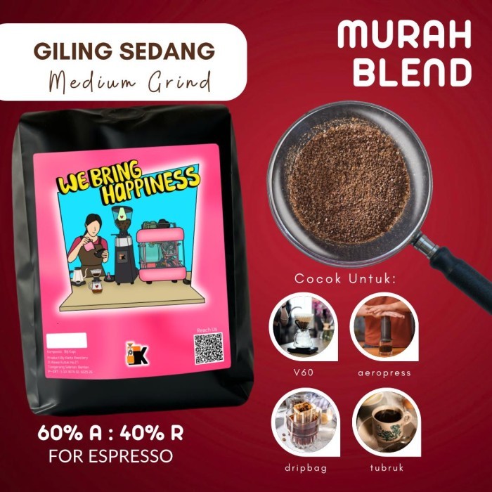 

[PROMO] Biji Kopi Espresso Blend MURAH 1kg - Giling Sedang, 200G