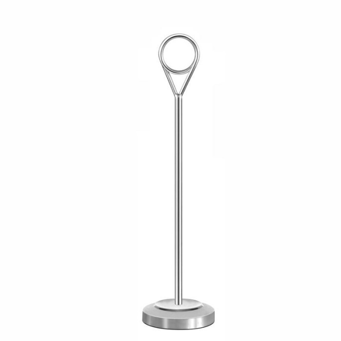 

Promo Diskon~[Limited Stok] Tiang Nomor Meja Stainless Menu Stand Table Number Holder Stand - Perak