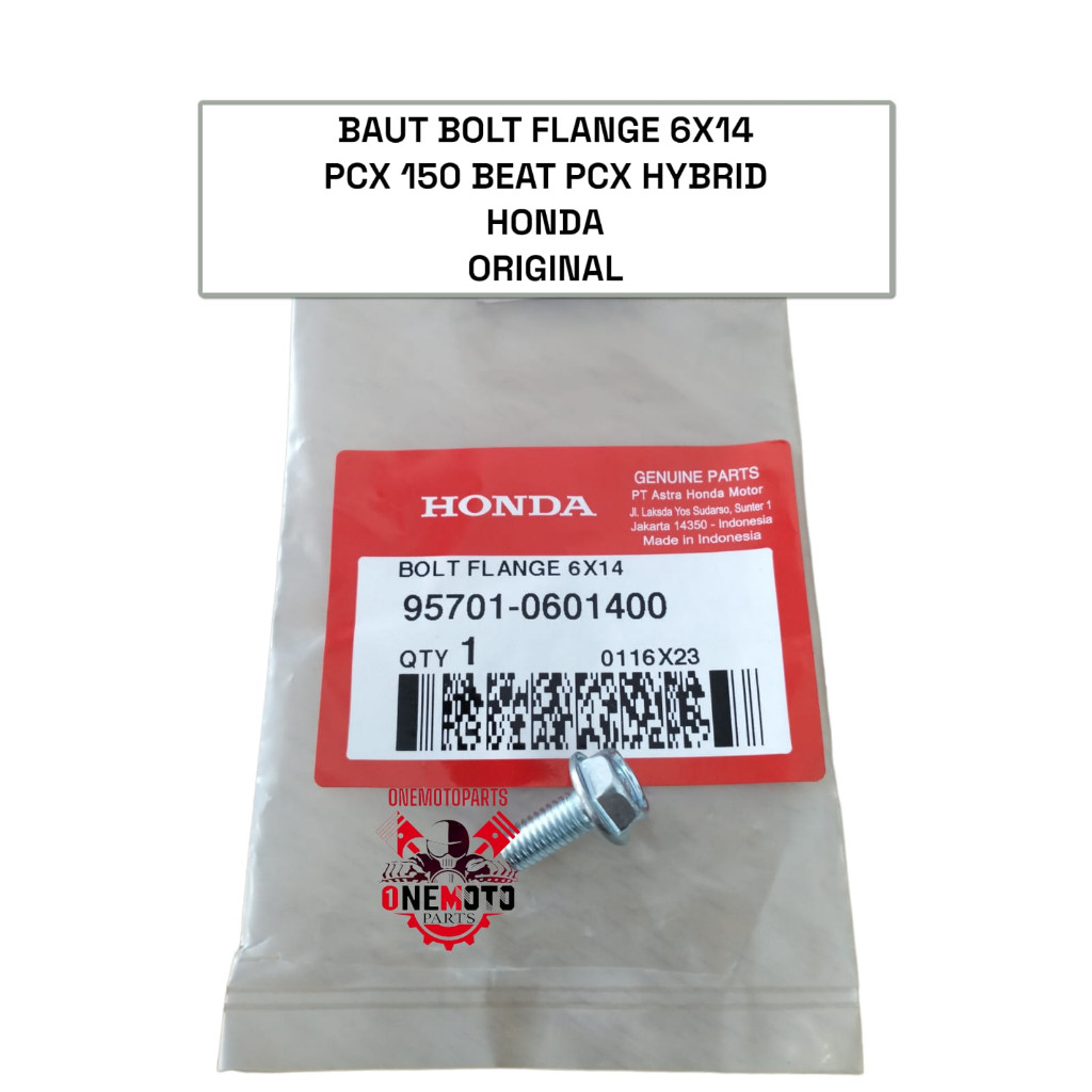 BAUT BOLT FLANGE 6X14  PCX 150 BEAT PCX HYBRID HONDA 95701-0601400 ORIGINAL