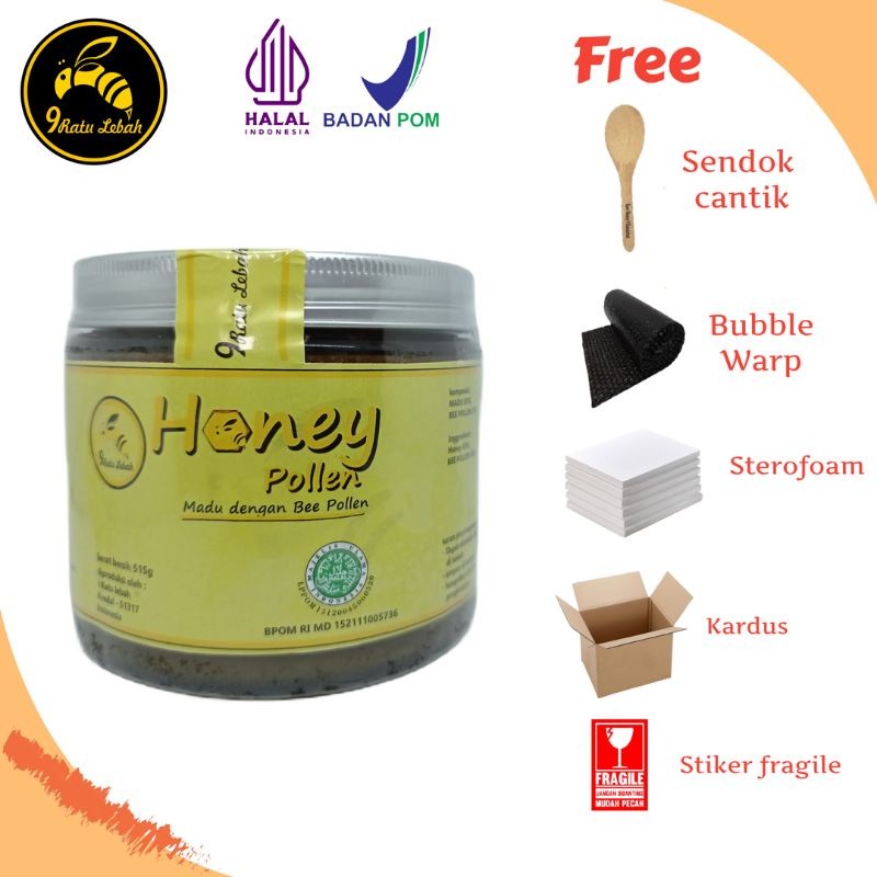

Madu Kesuburan Honey Pollen Premium (Madu dengan Beepollen) 100% Halal BPOM Jar Kaca