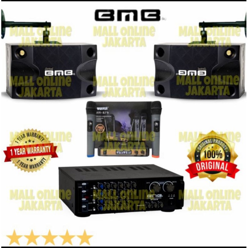 Paket Karaoke Set BMB 8inch original Sound System Ampli  BMB da1600