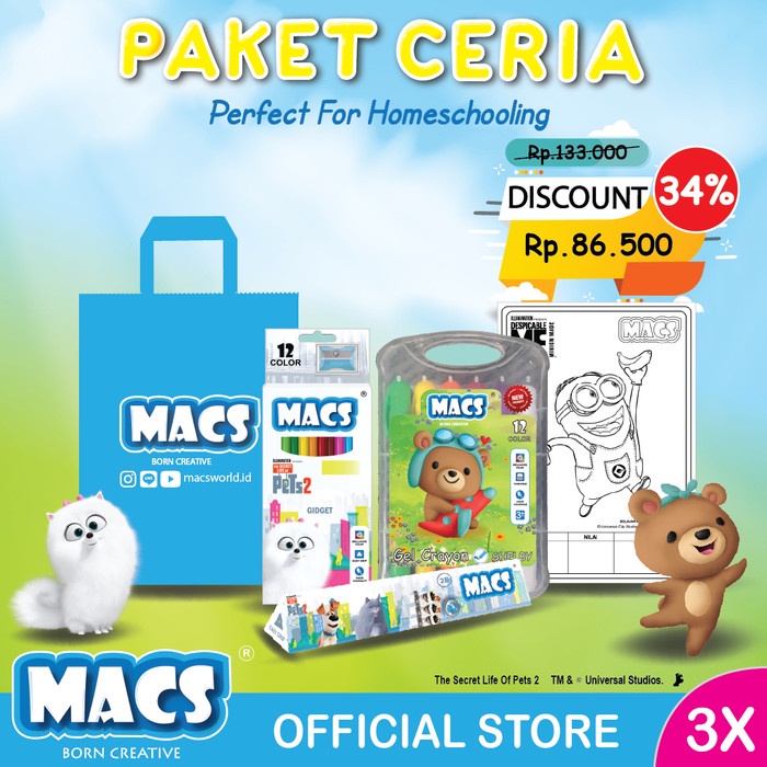 

[Terbaru] Paket Ceria Mewarnai Pensil Warna Gel Crayon Color pen Set