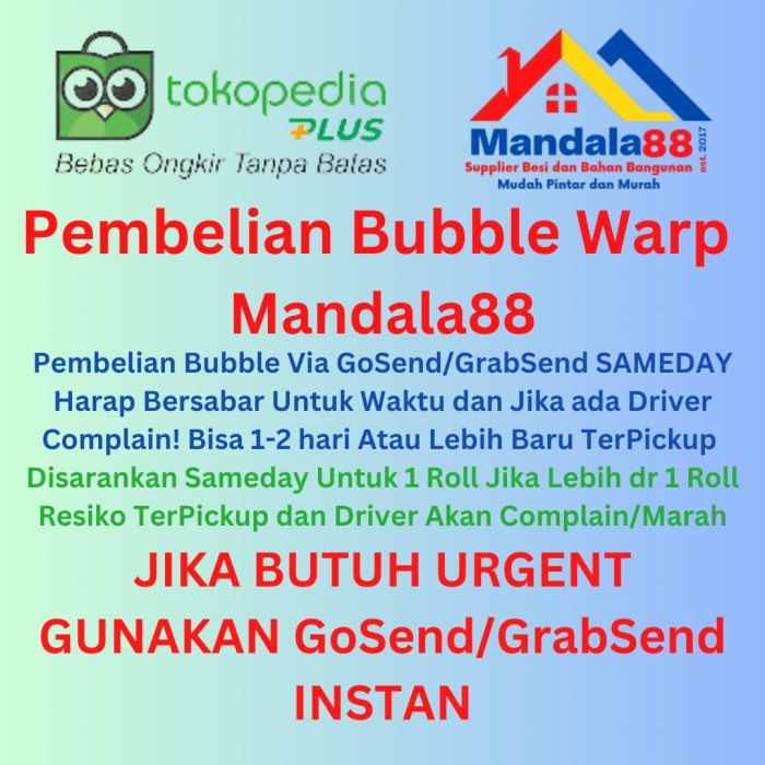 

HARGA RUSAK Babel Warp Bubble Wrap HITAM & PUTIH 1.25MtrX50Mtr - Putih, Standar