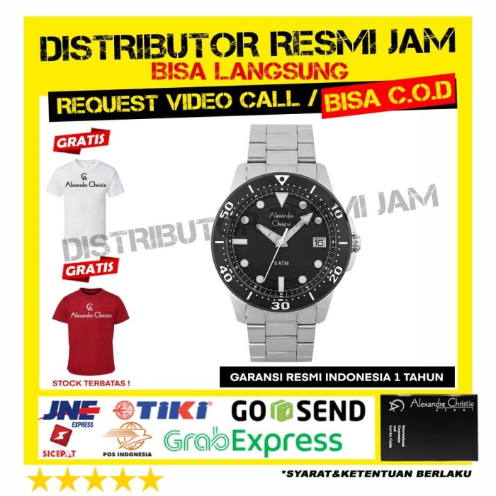 JAM ALEXANDRE CHRISTIE ac6517MD ac6517 ac6517 SILVER GARANSI RESMI