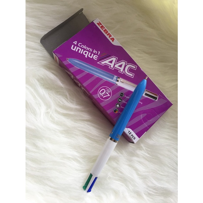 

[DD] Bolpen 4 Warna merk ZEBRA. (Merah, Hitam, Hijau, Biru). 1 pak:12 pc