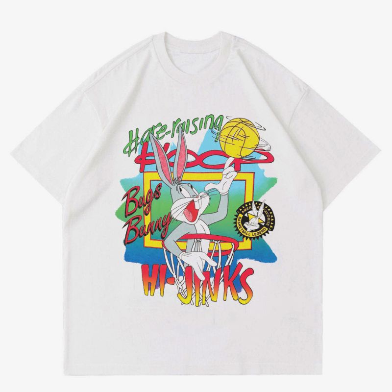 KAOS VINTAGE BUGS BUNNY | T-SHIRT LOONEY TUNES 90'S | KAOS BAJU PUTIH KARTUN