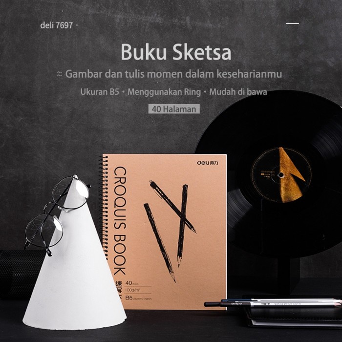 

[SG] Buku Gambar Sketsa / Sketch Book Hard Cover B5-Kraft 40 Lembar 7697 - MIX