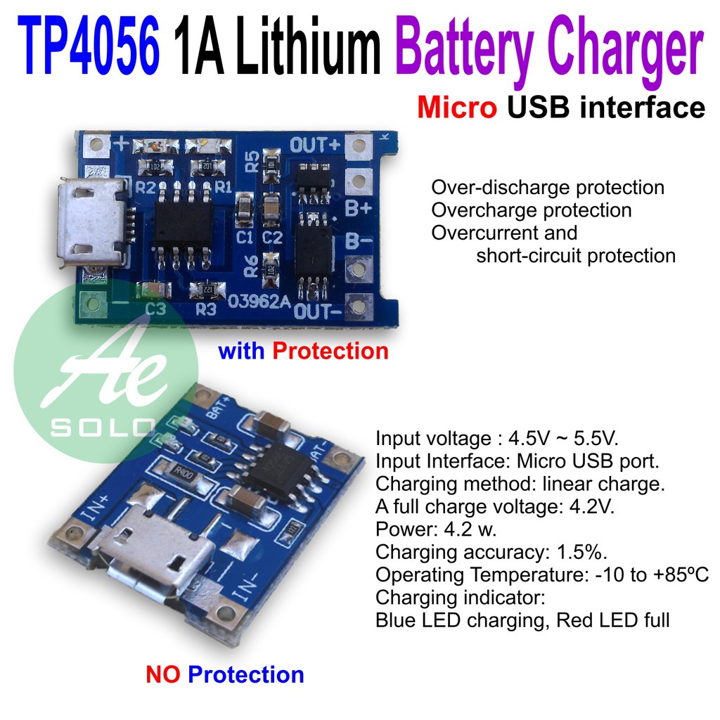 TP4056 Lithium Battery Charger 1A Modul Cas Batere Litium