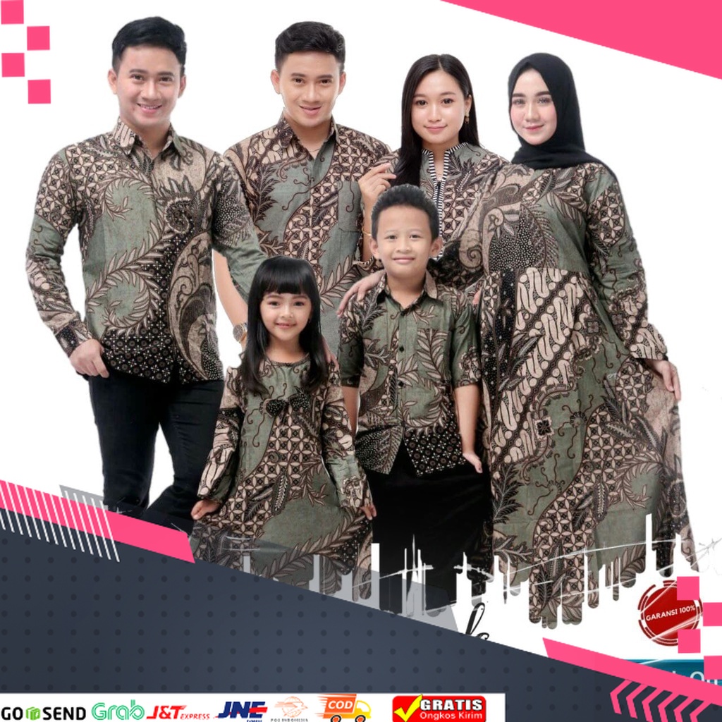 TREND BATIK MASA KINI DESAIN BARU HARGA MURAH /Baju Batik Couple Keluarga Set Seragam Sarimbit Moder